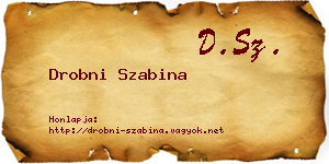Drobni Szabina névjegykártya