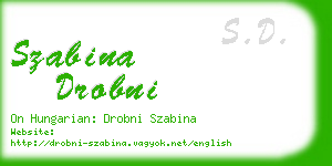 szabina drobni business card